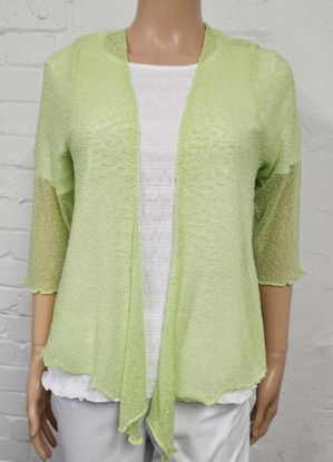 Light Textured Fancy Knit Bolero Cardigan